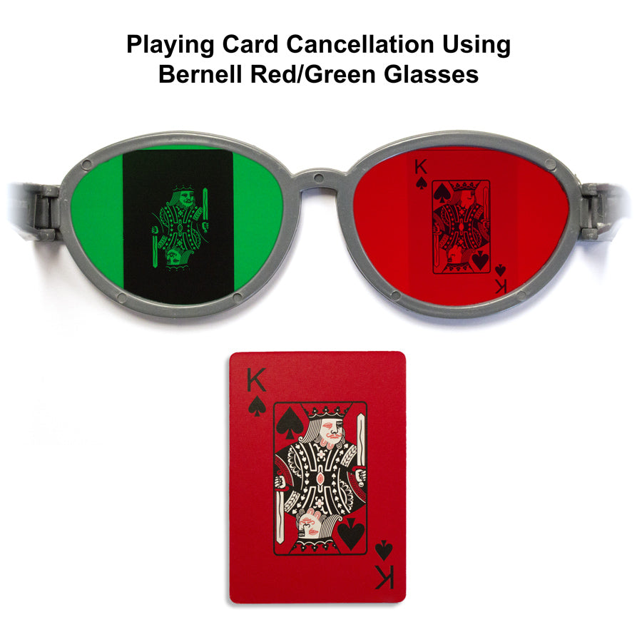 Red/Green goggles with vision therapy playing cards.