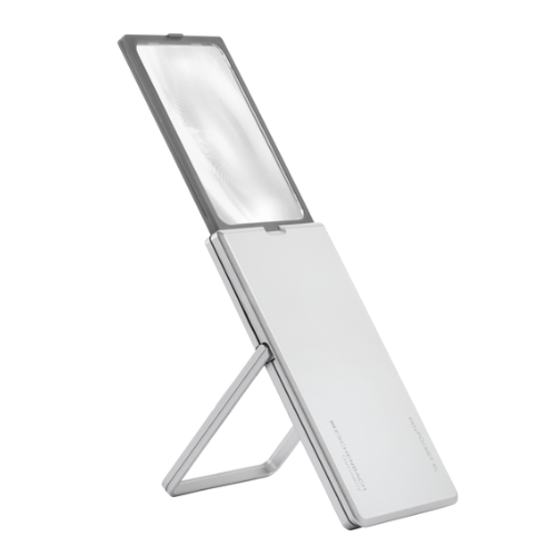 Eschenbach easyPOCKET XL with magnifying lens fully extended and in standing position