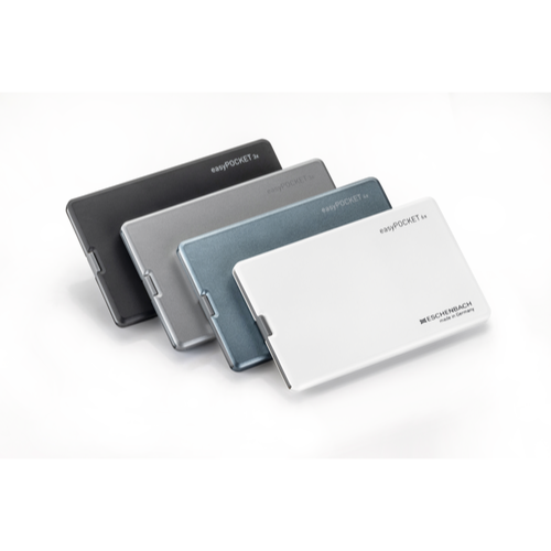 Eschenbach easyPOCKET range of handheld magnifiers in various colour and lens sizes.