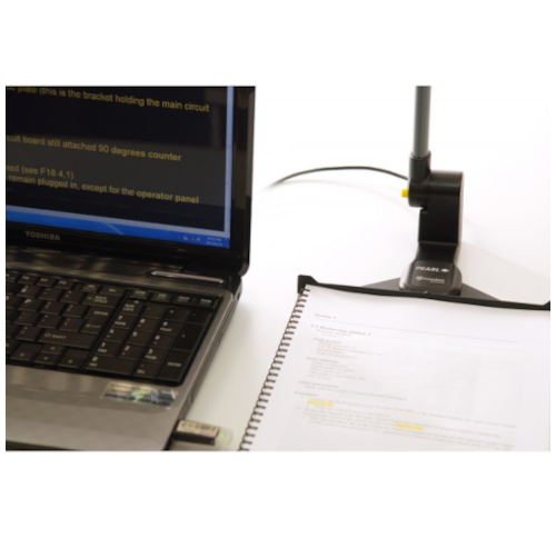 PEARL Reading Camera - portable OCR camera with automatic page detection, LED lighting and fast scanning.