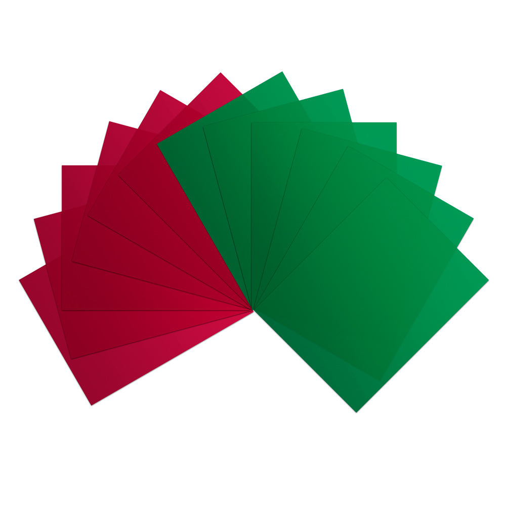 Red and Green Vinyl Filter Sheets