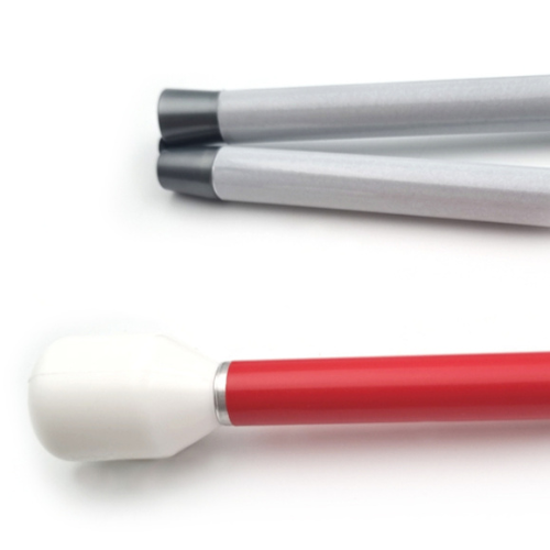 Ambutech White Folding Cane with Marshmellow Tip