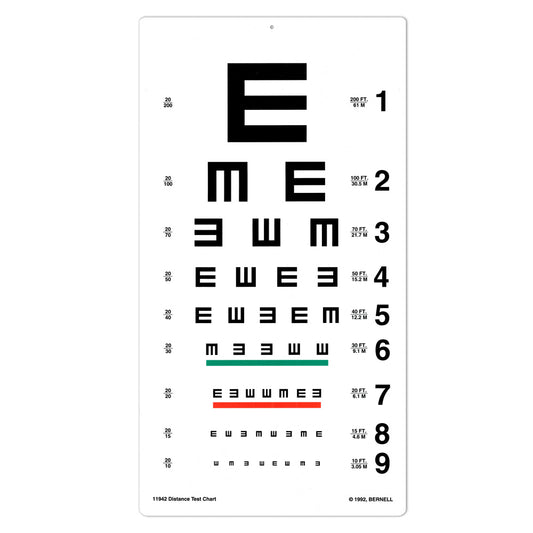 Bernell Tumbling E 20ft Test Chart