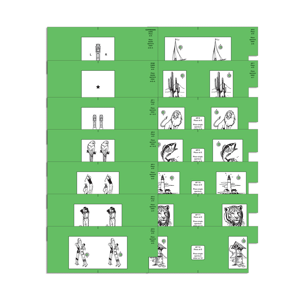 Bernell Aperture Rule Trainer | Vision Therapy Kit - sport and action cards
