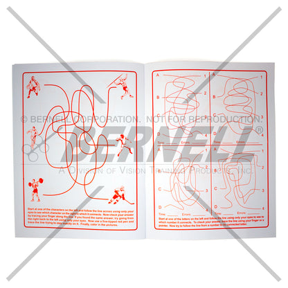 Bernell Children's Red Line Coloring Book sample activity page