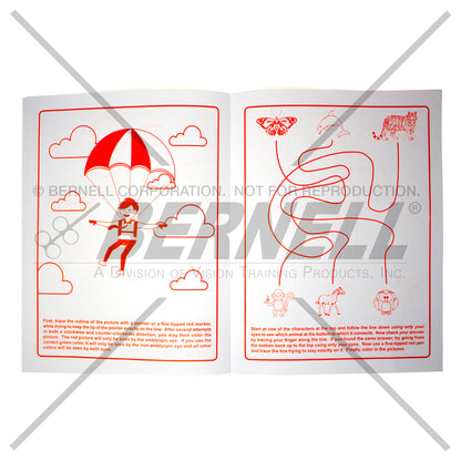 Bernell Children's Red Line Coloring Book sample page