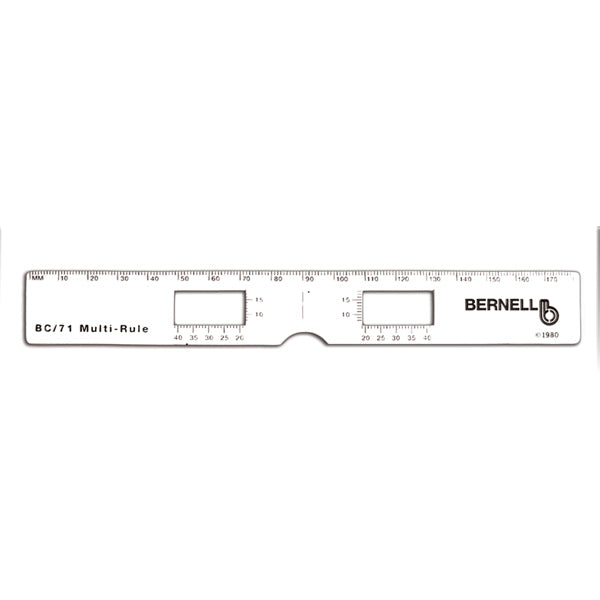 Bernell Multi Rule Optometric Measuring Ruler in Inch & mm BC71MR-W