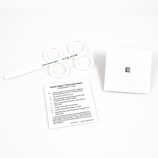 White flipper with packaging and instructions on a white background