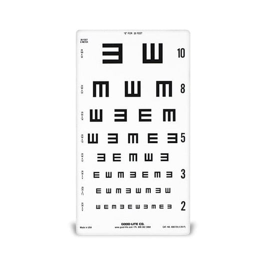 Chart Distance ESV1018 - Tumbling E Linear-spaced Distance 20ft-6m