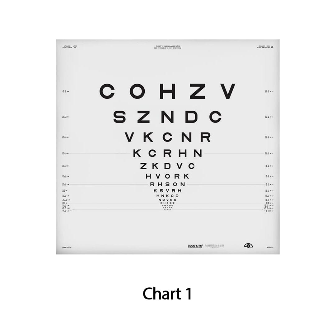 Chart Distance ESV3000 and ESC2000 -ETDRS 2000 Series Sloan Letter - chart 1