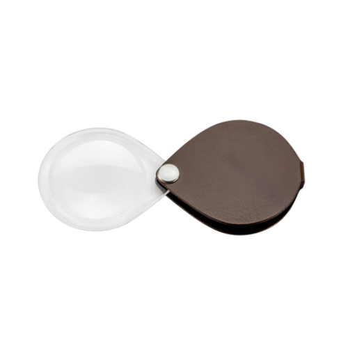 Eschenbach Classic Folding Magnifier 60mm 3x 10D with brown leather lens cover