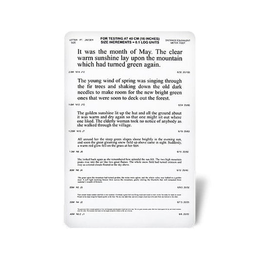 Good-Lite Near Vision Reading Card: "Month of May" (16"/40cm)