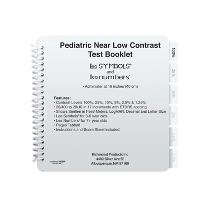 Flip Book: LEA SYMBOLS & LEA NUMBERS - Pediatric Near Vision Low Contrast Book (16"/40cm)