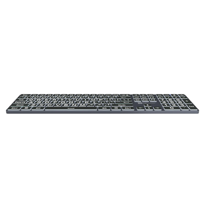 Sensory Keys Backlit Large-Print Keyboard – White on Black – USB & Bluetooth