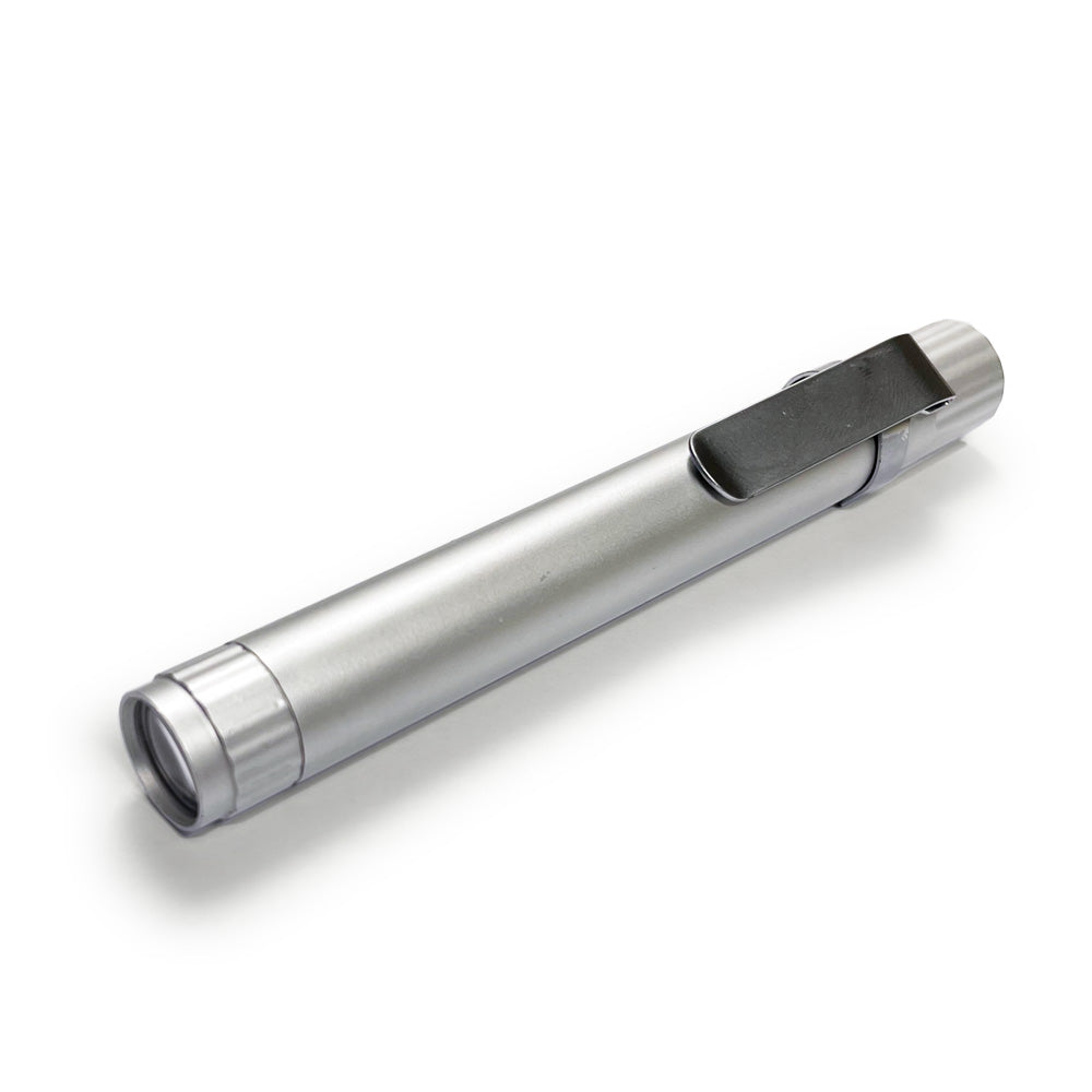 Silver Mini LED Clip-On Pcoket Penlight 