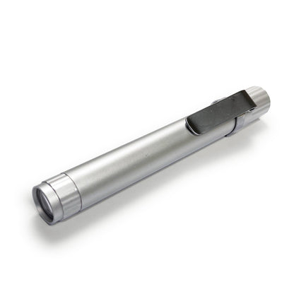 Silver Mini LED Clip-On Pcoket Penlight 