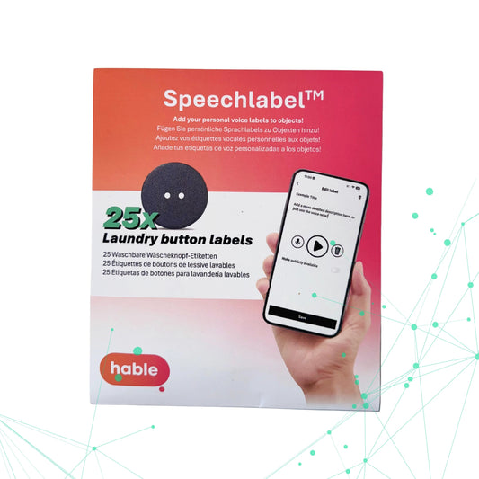 Speechlabel NFC Laundry Label Buttons add voice labels to objects