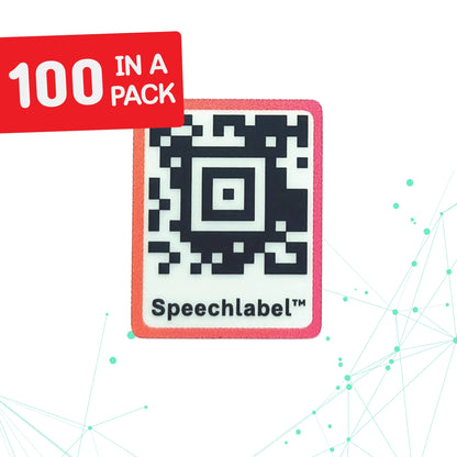 Speechlabel QR Code Sticker THIN 100pcs