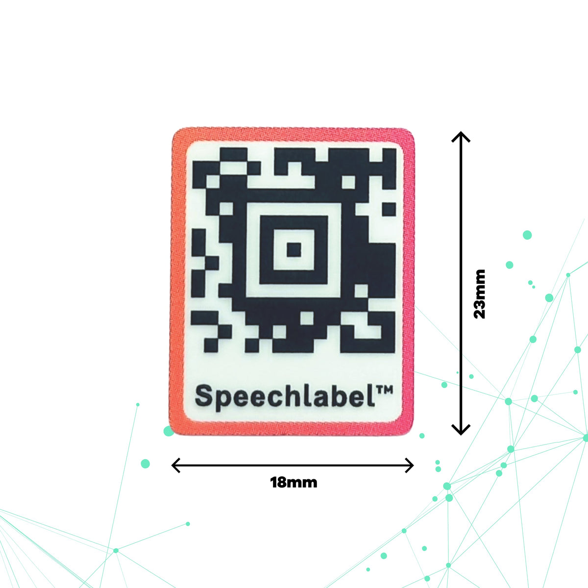 Speechlabel QR Code Sticker THIN 18x23mm