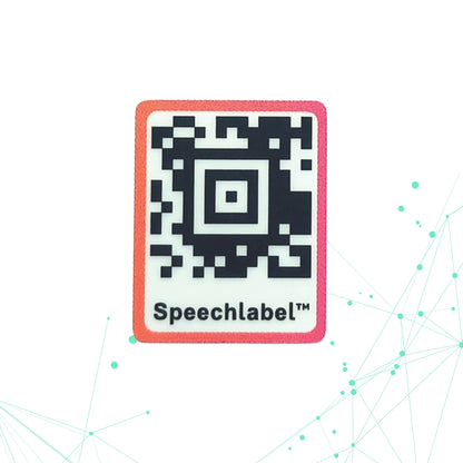 Speechlabel QR Code thin sticker label