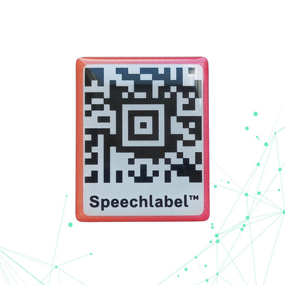 Speechlabel thick QR Code Sticker