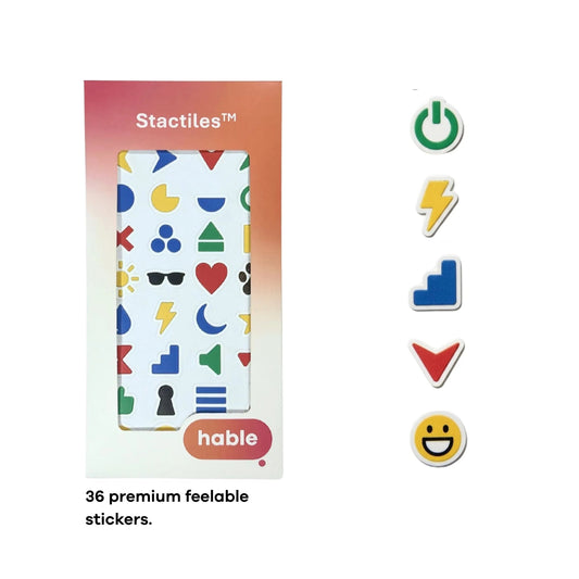 Stactiles Tactile Icon Stickers 36pc