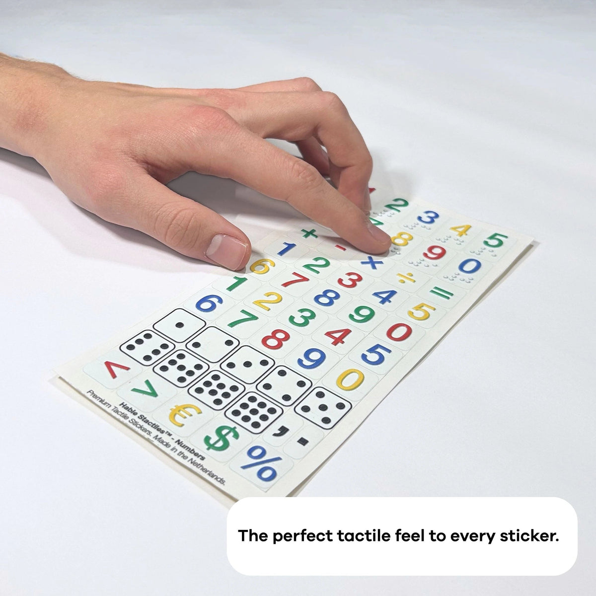 Stactiles Tactile Stickers - Large Numbers with Braille