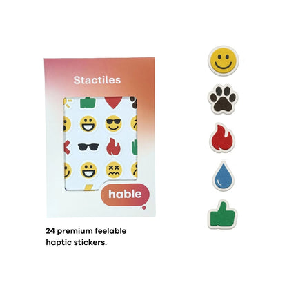 Stactiles Tactile Stickers Emojis 24pcs