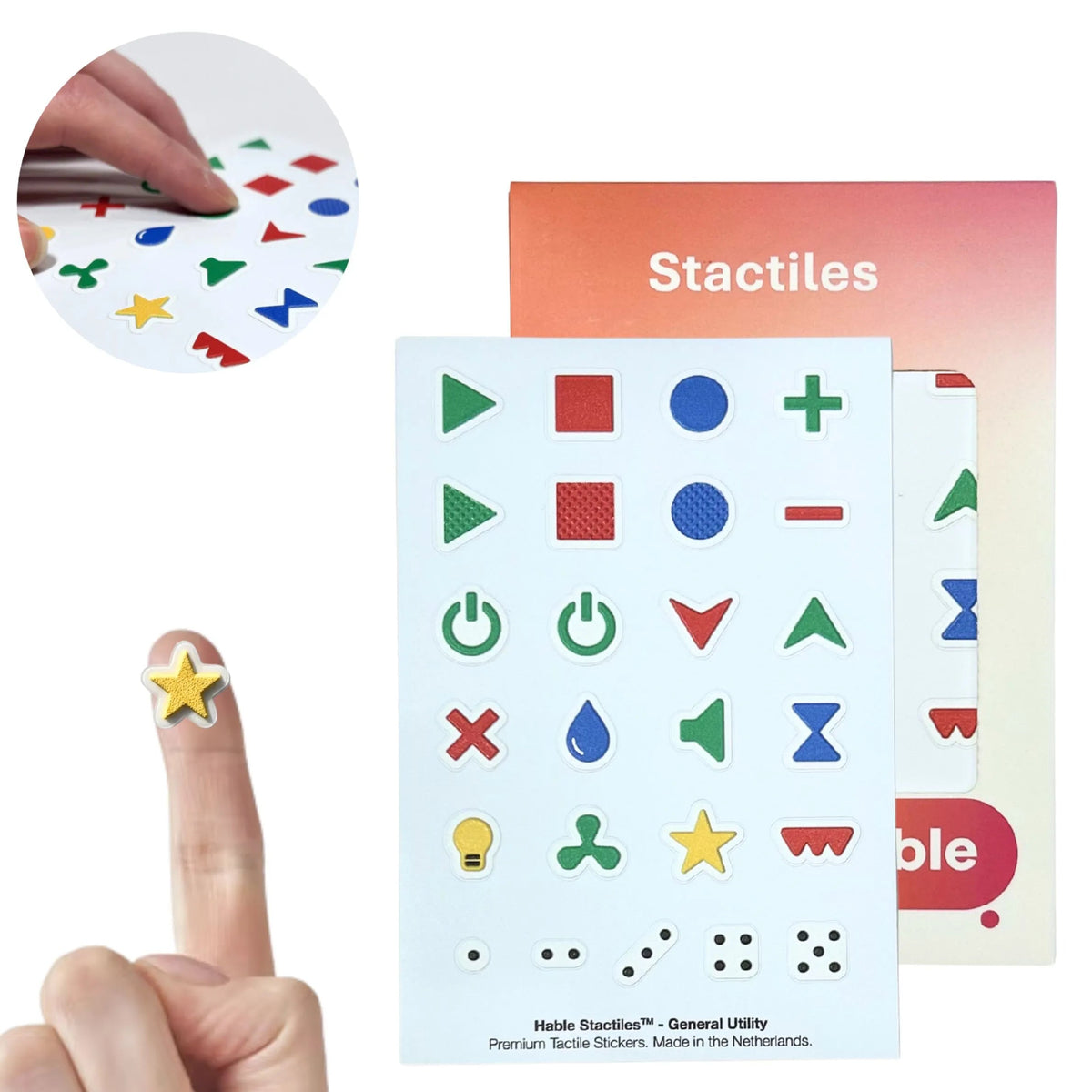 Stactiles Tactile Stickers General Utility 25pcs