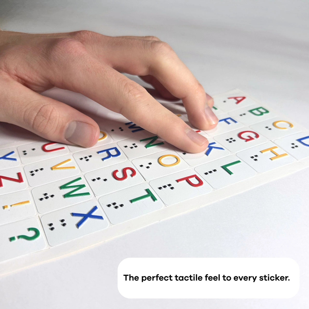Stactiles Tactile Stickers Large Letters with Braille in vibrant colours