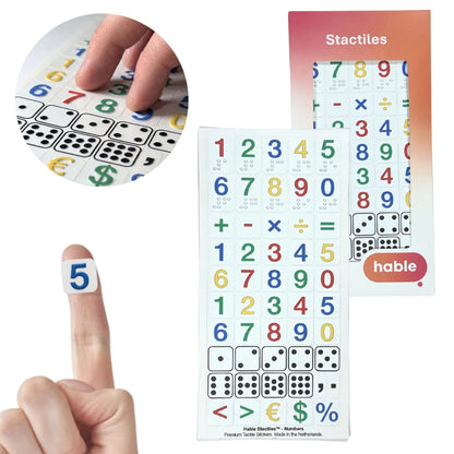Stactiles Tactile Stickers Large Numbers with Braille 51pcs