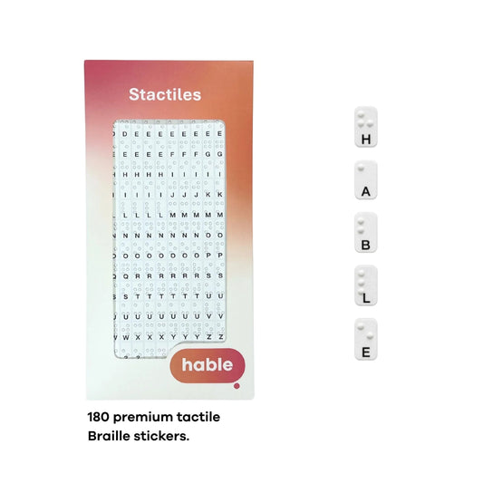 Stactiles Tactile Stickers Print & Braille