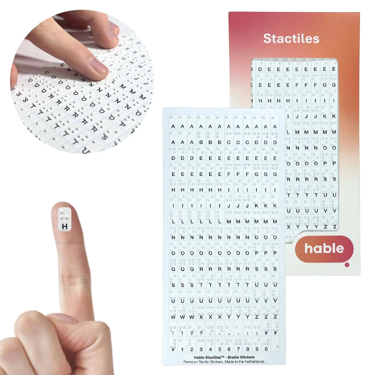Stactiles Tactile Stickers Print & Braille 180pcs