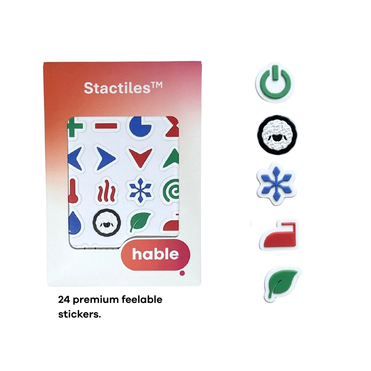 Stactiles Tactile Stickers for Washing Machine 24pcs