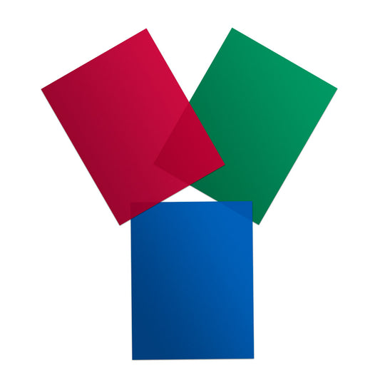 Red, Green and Blue Vinyl Filter Sheets
