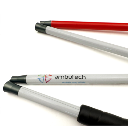Ambutech White Folding Cane with Marshmellow Tip