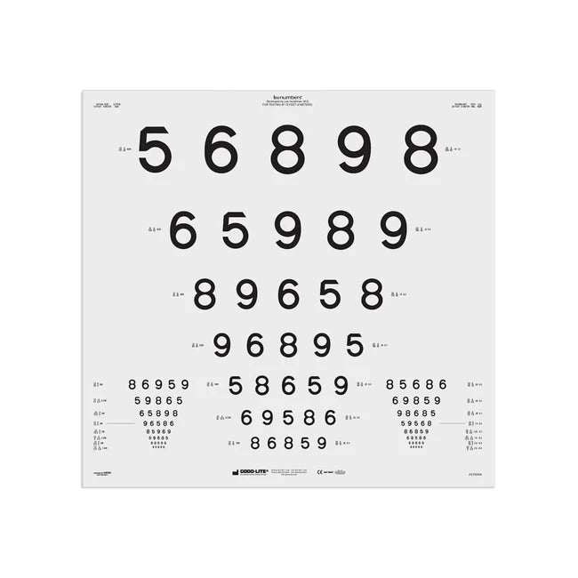 good-lite illuminated chart - distance -esv 3000 and esc2000 - lea-numbers 15-line -mixed-order-1 - 4m