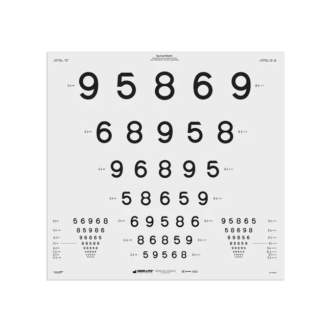 good-lite illuminated chart - distance - esv 3000 and esc2000 - lea-numbers 15-line -mixed-order-2 - 4m