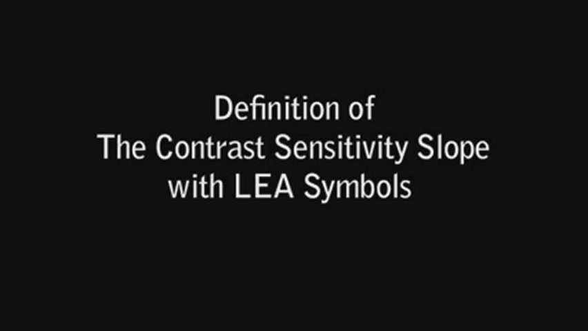 WATCH: Definition of The Contrast Sensitivity Slope with LEA Symbols (time: 93 sec)
